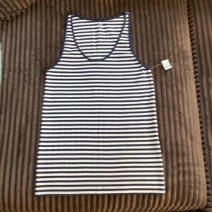 NWT GAP Striped Tank Top Small Navy/White